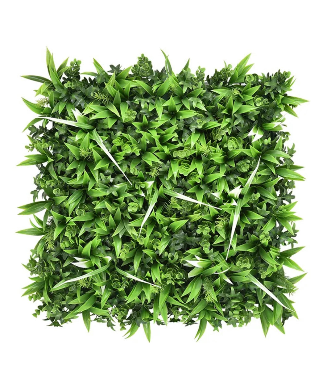 Artificial White Amazon Wall Matting - 50cm x 50cm