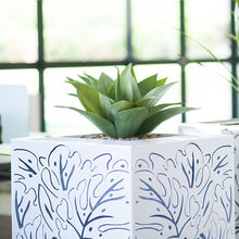 Load image into Gallery viewer, Plant Couture - Artificial Plant Pot - Metallic Botanics Mild Steel Pot - Lifestyle Image 
