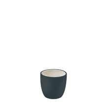 Load image into Gallery viewer, Plant Couture - Artificial Plant Pot - Metallic Ribbed Pot Square - Granite Grey 
