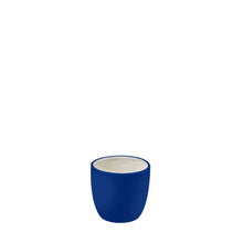 Load image into Gallery viewer, Plant Couture - Artificial Plant Pot - Metallic Ribbed Pot Square - Signal Blue 
