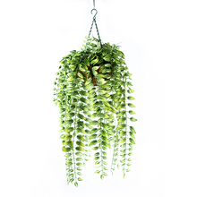 Load image into Gallery viewer, Plant Couture - Artificial Plants - Hanging Basket M with Mini Leaves Bush
