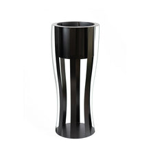 Load image into Gallery viewer, Plant Couture - Artificial Plant Pot - Metallic Ribbed Pot Round P/C
